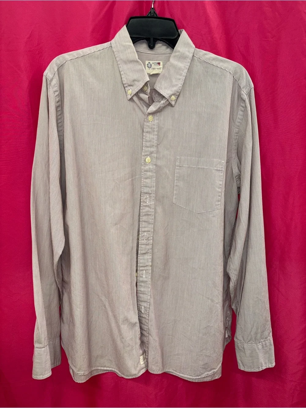 J. Crew Men's Button-Down Shirt in Light Gray